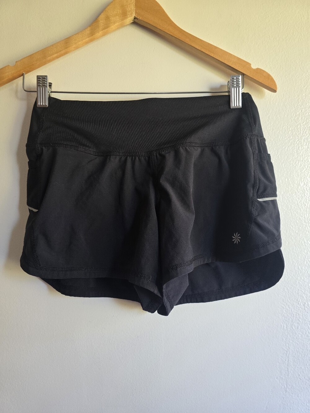 Athleta, Ready Set Go Running Shorts, Black, Size X-Small